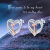INFUSEU Initial Earrings for Women Letter Jewelry Small Heart Shaped