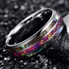 NUNCAD Silver Rings for Men Women Tungsten Wedding Band with