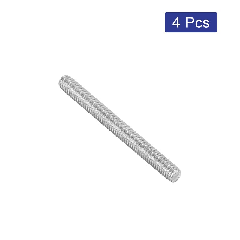 sourcing map 4Pcs Fully Threaded Rod, M6 x 60mm 304