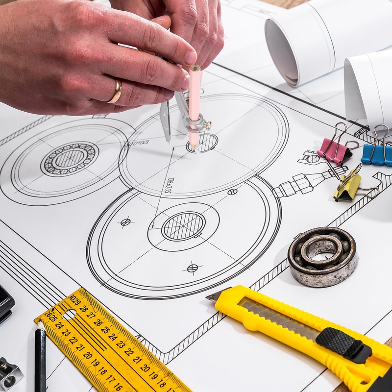 Compass Geometry Tool Protractor and Compass Set with Metal Box