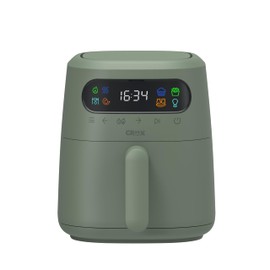CRUX x Marshmello 3.0 QT Digital Air Fryer with TurboCrisp Technology, Touch Screen Temperature Control, Timer and Auto Shut-off, Fully Programmable, Silicone Cupcake Molds Included, Olive
