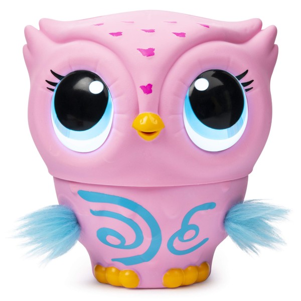 Owleez, Flying Baby Owl Interactive Toy with Lights & Sounds (Pink), for Kids Aged 6 & Up