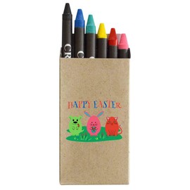 Azeeda 'Happy Easter Eggs' Coloured Crayon Set (CY00033944)