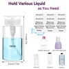 Push Down Pump Dispenser, 3.4oz Clear Pump Bottles with Alcohol,