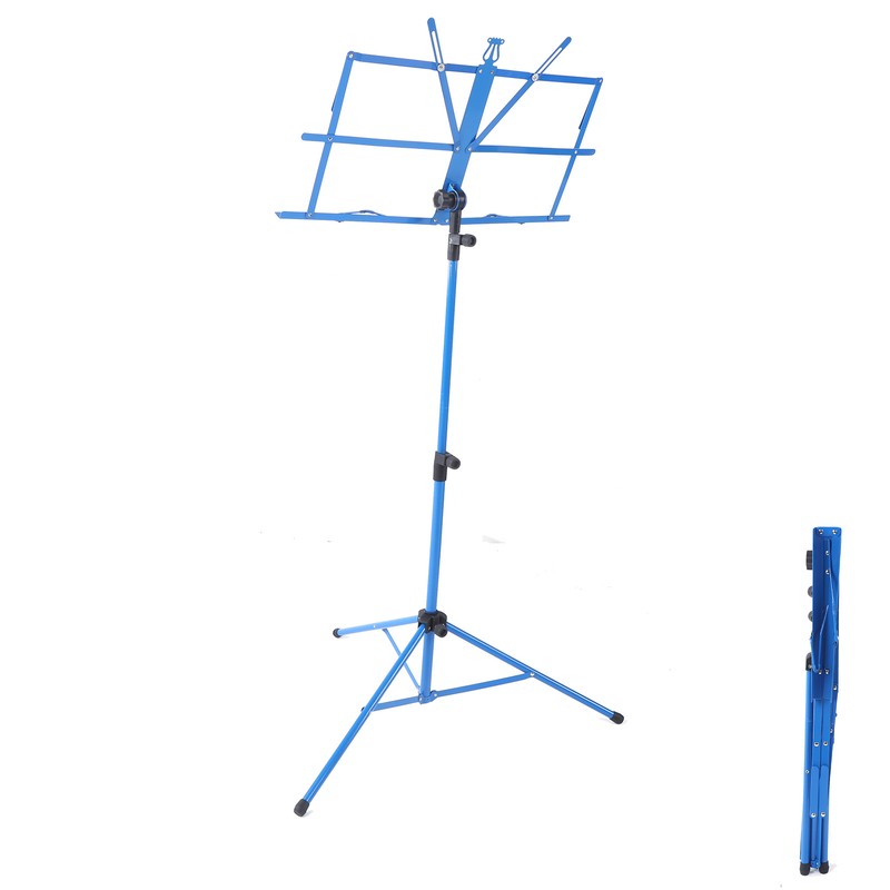 Small Music Stand Metal Portable Shelf Easy Assemble Lift Fold