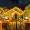 JMEXSUSS Christmas Icicle Lights for Outside-800 LED Warm White Icicle