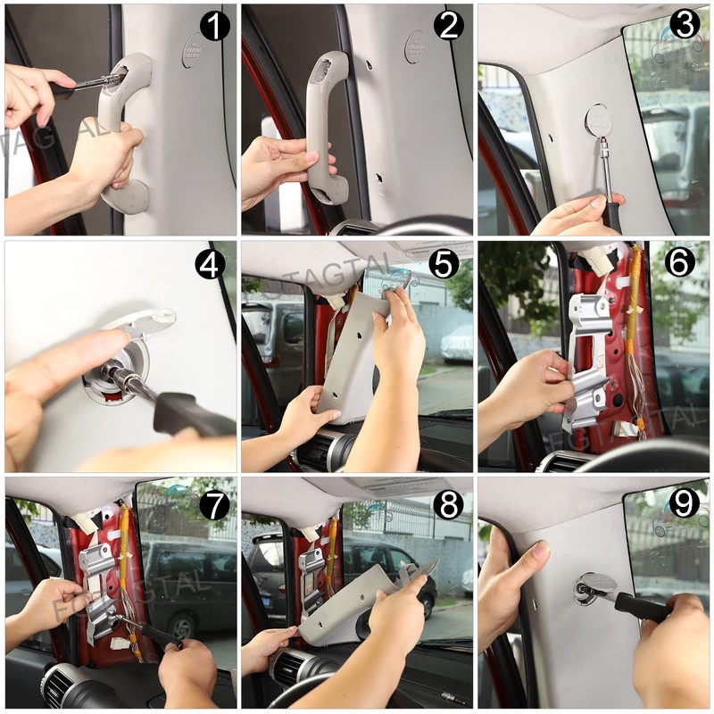 Fgtagtal Car A-Pillar Grab Handle Replacement Compatible with Toyota FJ