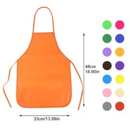 PLULON 8 Pcs Art Aprons for Kids, Art Smocks Children Painting Smock Bulk Fabric Artist Aprons for Craft Home Kitchen Classroom Party and Art Painting Activity