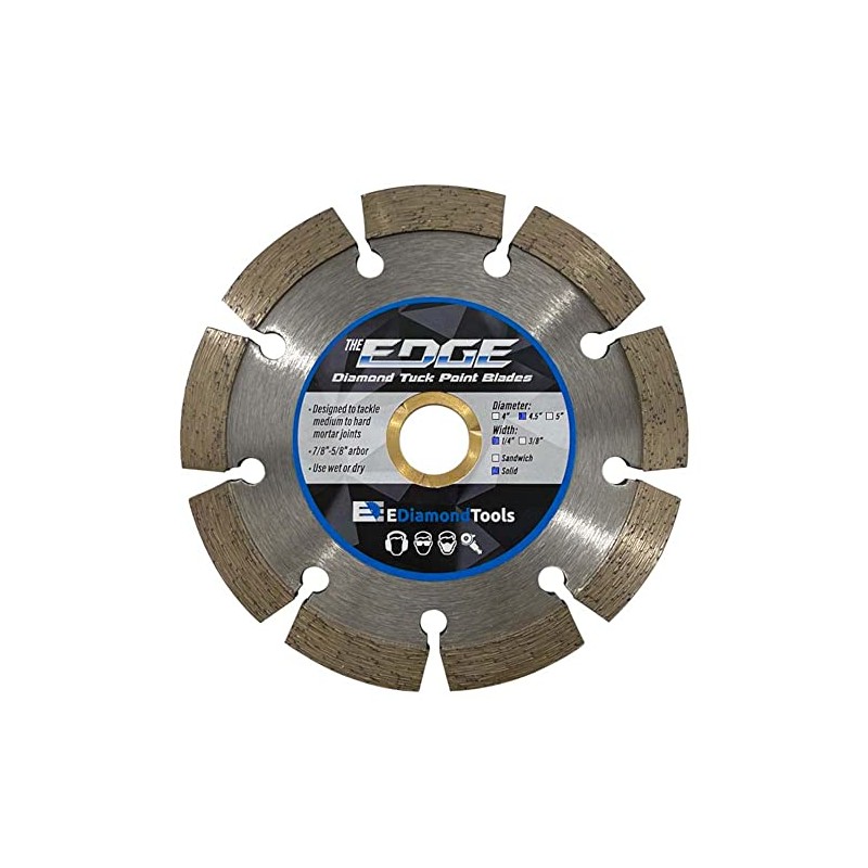 4.5" Diamond Tuck Point Blade for Mortar Joint Removal, Single