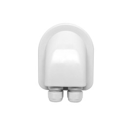 QWORK® 4 Pcs IP68 Solar Cable Entry Gland Waterproof ABS Solar Double Cable Entry Dual Cable Entry Housing for Solar Panels of RV, Caravan and Marine, White