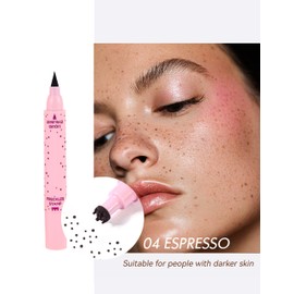 Erinde Lápiz para pecas, lápiz para pecas resistente al agua y de larga duración, lápiz para ojos y pecas 2 en 1, para crear fácilmente un efecto natural y realista de pecas, #04