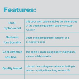 Ensun FQZ000041 Door Lock Cable Front Left Driver - Replacement for Land Rover 2003-2012 Range Rover