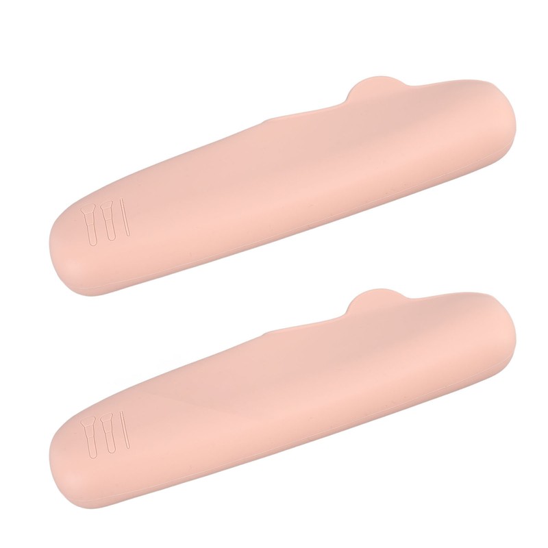2PCS Silicone Makeup Brush Holder Waterproof Soft Portable Cosmetic Storage