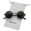 Gleyemor Polarized Round Sunglasses for Men Women Hippie Small Circle
