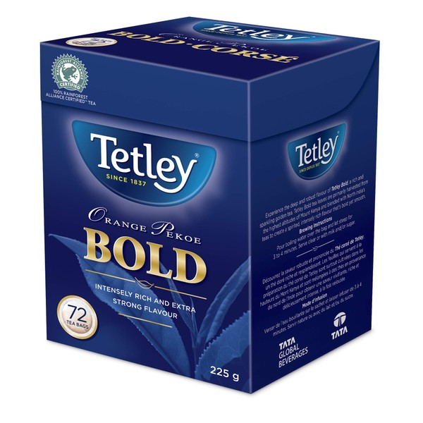 Tetley Bold Orange Pekoe Tea - 72ct/225g