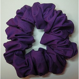 Purple/Mulberry Cotton Scrunchy-Full - Made in the USA