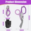 6 in 1 Multi-Function Foldable Trauma Shears with Compatible Holster,
