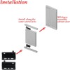 LJZP 12 Sets Pivot Hinges with Bushing Concealed Shaft Cabinet