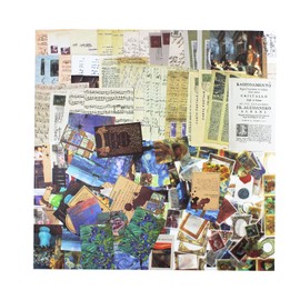 200pcs Scrapbooking Stickers and Paper Ephemera Pack Aesthetic journaling Sticker Vintage Patterned Paper for Junk Journal Planner Collage Album Art Craft Diary Decoration DIY Bujo Supplies (Artistic)