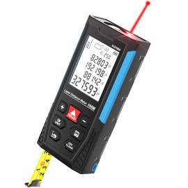 2-in-1 Laser Tape Measure 328ft Digital Laser Measure & 6.56ft Tape Measure Rechargeable Electric Angle Sensor 6 Units Selectable, Distance/Area/Volume/Pythagorean Laser Measuring Tools