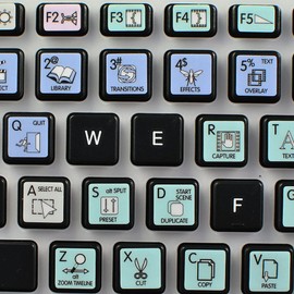 AVS VIDEO EDITOR GALAXY SERIES NEW KEYBOARD LABELS SHORTCUTS 12x12 SIZE