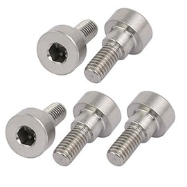 uxcell 304 Stainless Steel Hex Socket Shoulder Bolt 8mm Shoulder Dia 5mm Shoulder Length M6 Thread 5pcs