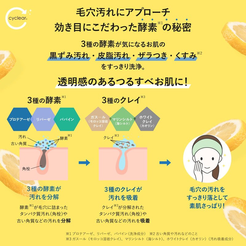 Kumano Oil Cyclear Vitamin C Enzyme Foaming Face Wash 10.1
