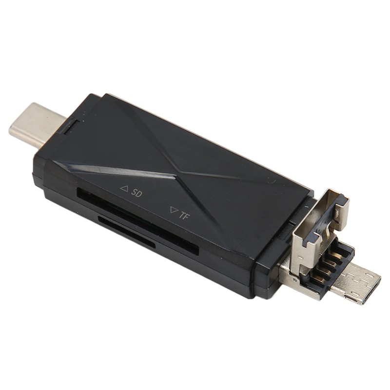 Memory Card Reader, 3 Connectors Practical 3 in 1 USB