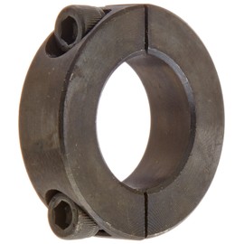 Climax Metals Part 2C-100, Mild Steel, Black Oxide Plating, Clamping Collar, 1 inch bore, 1 3/4 inch OD, 1/2 inch Width, 1/4-28 x 5/8" Clamp Screw