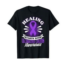 Healing Starts With Ulcerative Colitis Awareness T-Shirt