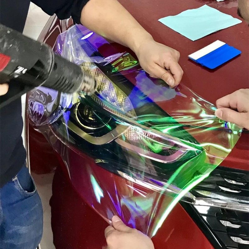 LZLRUN Lámina autoadhesiva de vinilo para faros delanteros de 30cm