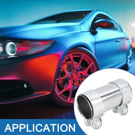 A ABSOPRO Exhaust Pipe Connector Clamp for VW Beetle Stainless Steel