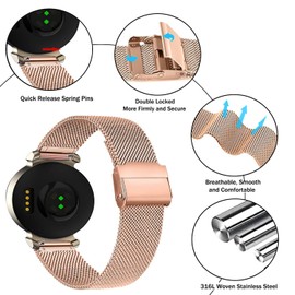 Issinlky Metal band for Garmin Lily 2 band, 14MM Stainless Steel band for Garmin Lily 2 Damen