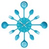 Premier Housewares Blue Wall Clock Kitchen Themed Kitchen Clocks Wall