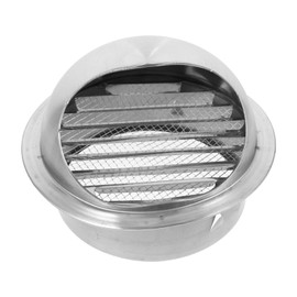 KOMBIUDA Air Vent Covering Round Ducting Louver Grille with Flat Wind Lid for Bathroom Kitchen and Vents Lightweight Windproof Rain Durable Ventilation Accessory