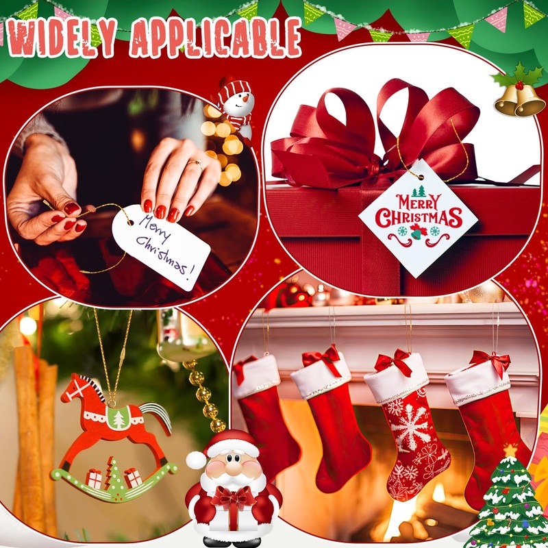 JUNEBRUSHS 600Pcs Christmas Ornament Hooks, Ornament Hangers with Snap Ornament