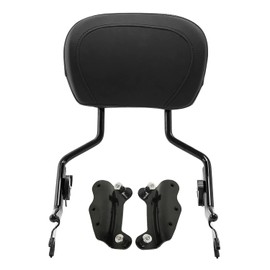 TCT-MOTORPARTS Black Detachable Backrest Sissy Bar w/Docking Hardware Kits Fit For Harley Touring Street Road Glide 2009-2013