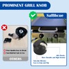 SafBbcue Grill Knobs Replacement, Black, 2-Pack, Metal, For Blackstone 17/22/28/36