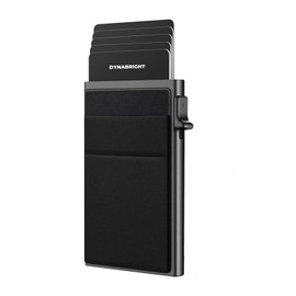 FDDU Men Women Aluminum Alloy Wallet Coin Pocket Magnetic Closure (Black), black, Modern