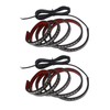 2pcs Running Board LED Lights 800LM White Amber 12V to