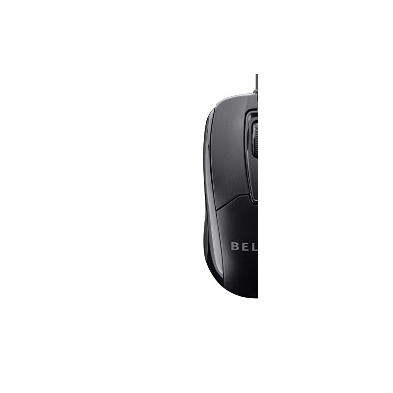 Belkin 3-Button Wired Computer Mouse - Ambidextrous, Ergonomic Mouse With