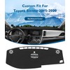 BIBLOZ Dash Cover for Toyota Sienna 2015-2020 Accessories Black Flannel