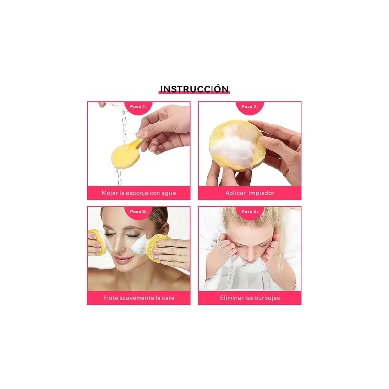 120 Pc Esponja Facial Comprimida Para Limpieza Y Exfoliación