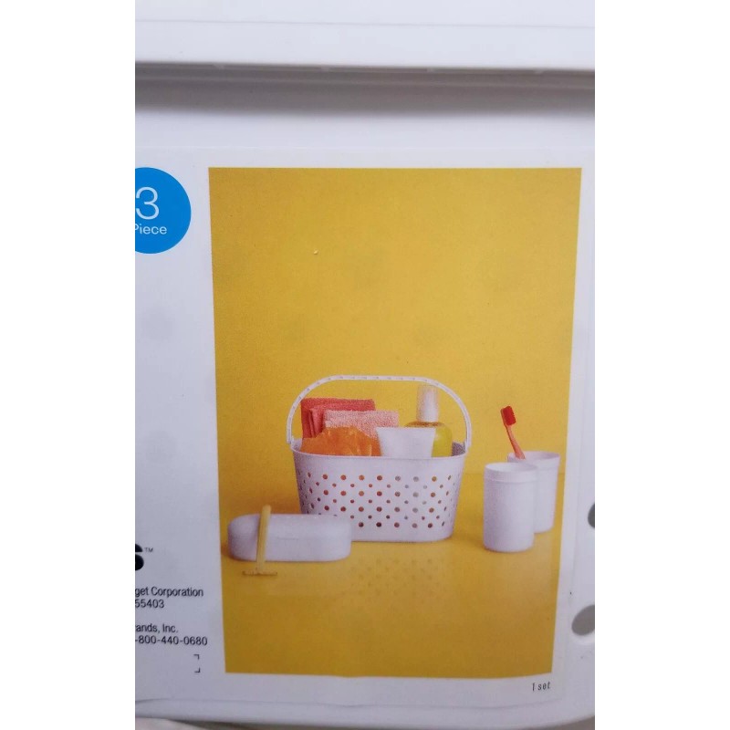 Room Essentials Shower Caddy Bath Storage Organizer Basket White 3