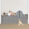 Reinforced 120 Inch Extra Wide Retractable Gate with Support Rods,