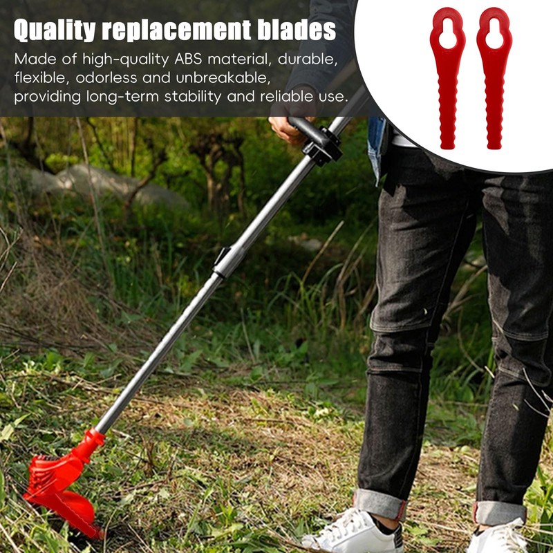 Ellxen 20pcs Strimmer Blades Plastic,Strimmer blades plastic,83 mm Lawn Mower