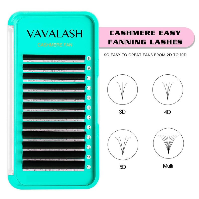 VAVALASH Cashmere Easy Fan Lashes 0.03 0.05 0.07 C/CC/D/DD Volume