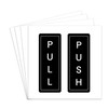 dealzEpic - PULL and PUSH Stickers - Black Self Adhesive