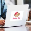 CafePress Birthday Girl Pink Monkey Sticker Rectangle Bumper Sticker Car