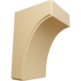 Ekena Millwork BKTW04X04X06CVAL 3 1/2" W by 4" D by 6" H Clarksville Bracket, Alder